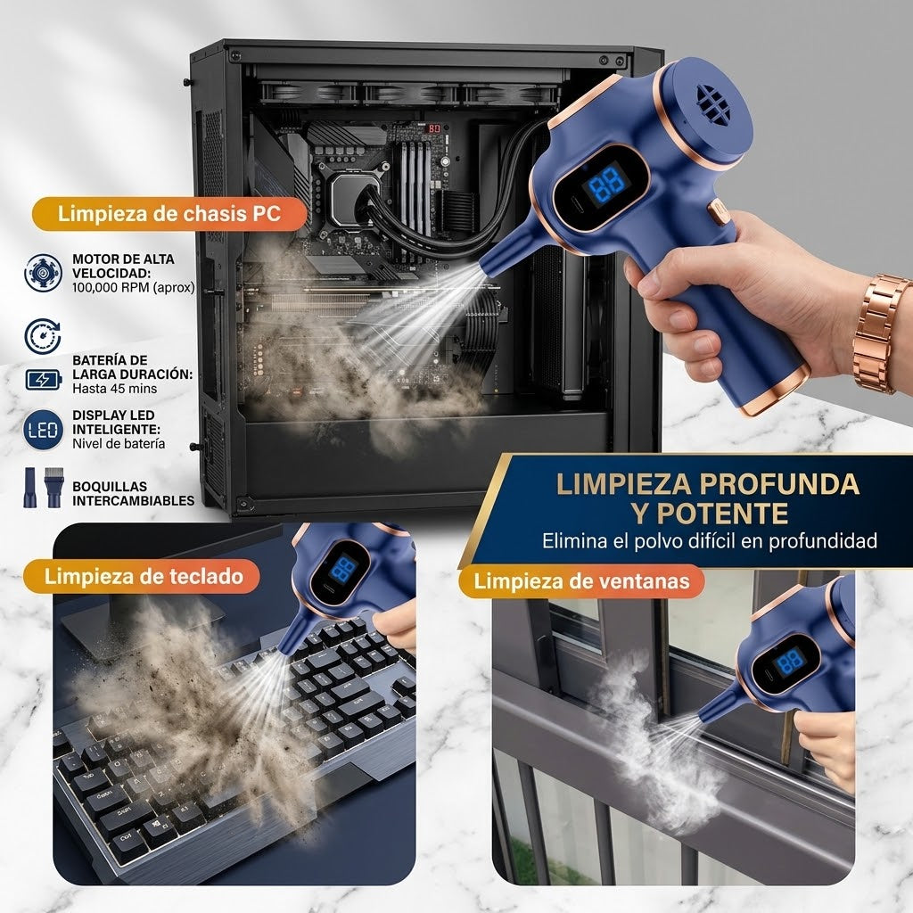 Aspiradora de Mano Inalámbrica para Coche y Hogar
