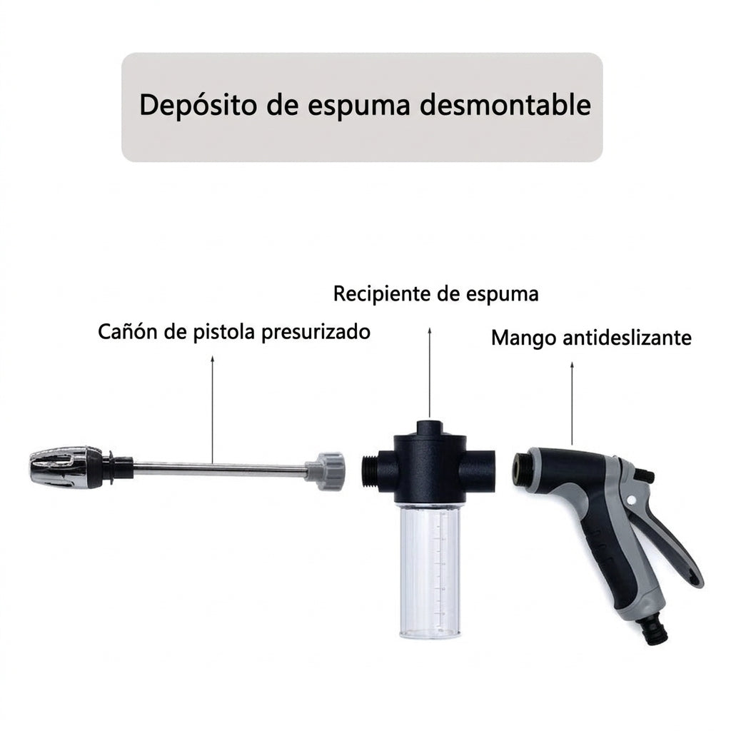 Pistola de Agua a Presión para Lavado de Coches, Jardín y exteriores